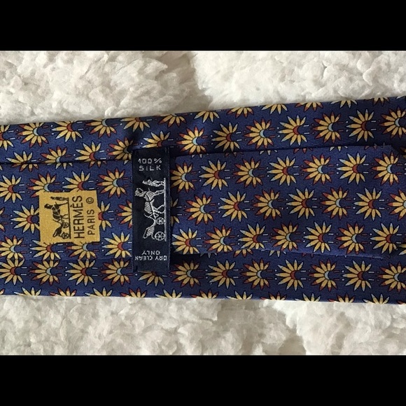 Hermes Authentic 100% Silk Soie Mens Tie Made in France 7398 PA - Picture 5 of 12